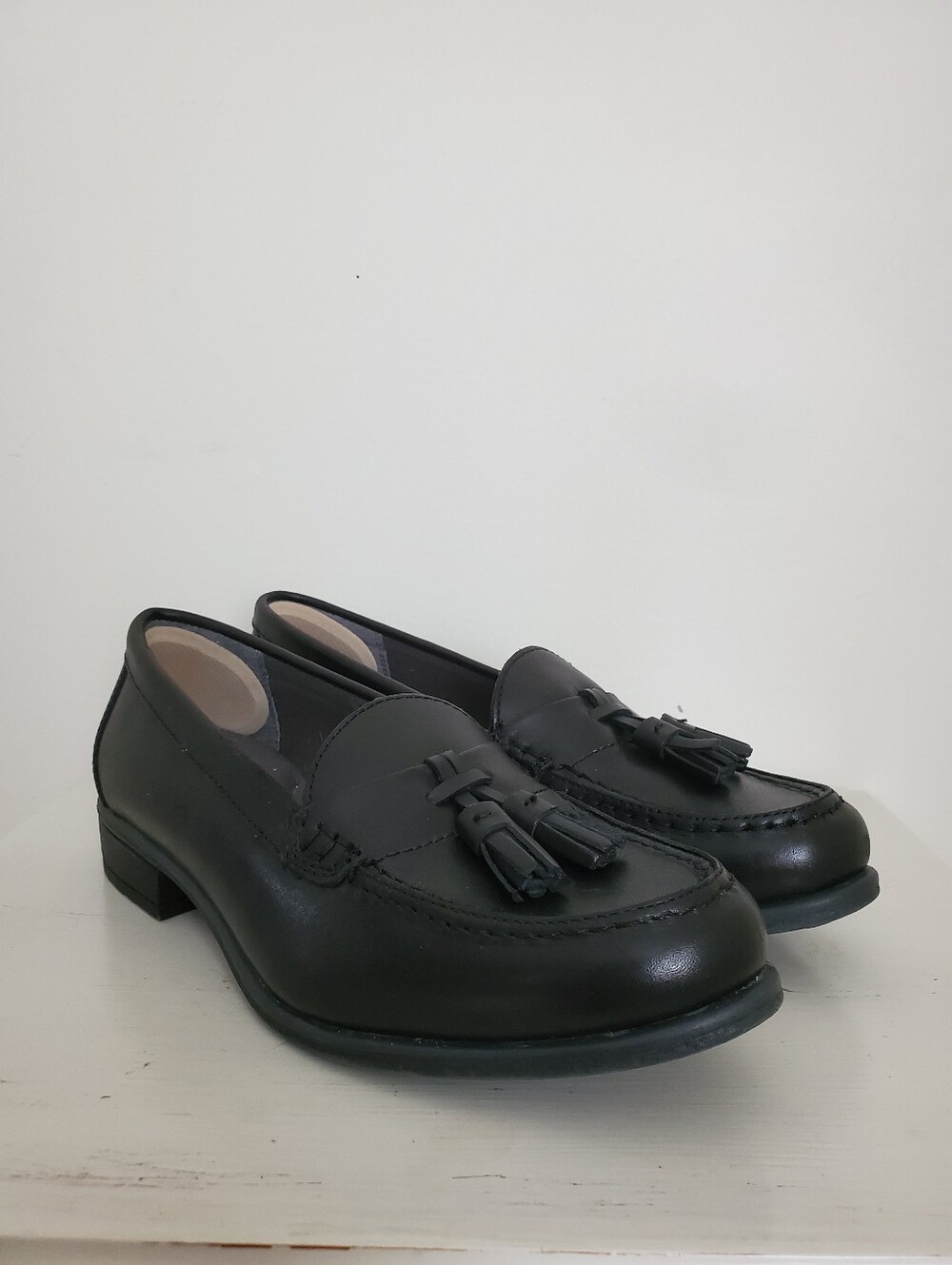Eastland Memory Foam Black Leather Loafer With Tassels Size 7.5